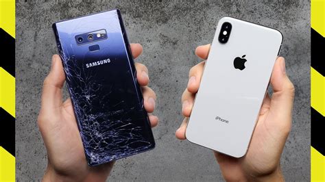 This Note 9 vs iPhone X machine drop test can break your heart, too